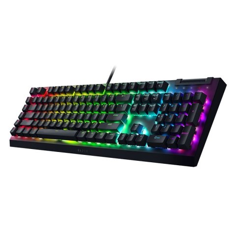 Razer | Mechaniczna klawiatura do gier | BlackWidow V4 X | Mechaniczna klawiatura do gier | Przewodowa | USA | Czarna | Żółte pr