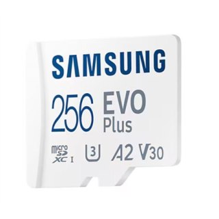 Samsung | Karta microSD | EVO Plus | 256 GB | Karta pamięci microSDXC | Pamięć flash klasy U3, V30, A2