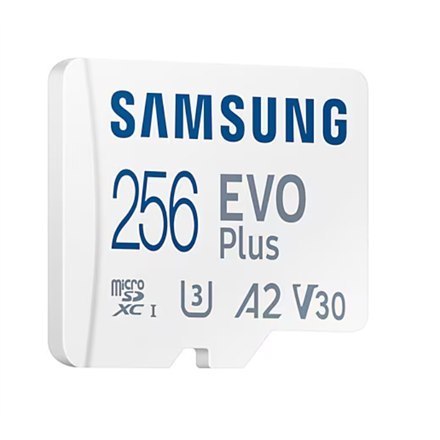 Samsung | Karta microSD | EVO Plus | 256 GB | Karta pamięci microSDXC | Pamięć flash klasy U3, V30, A2