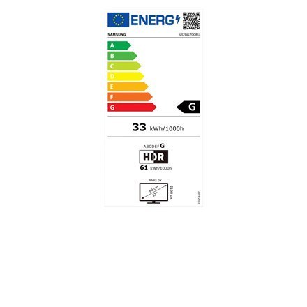 Samsung | LS32BG700EUXEN | 32 " | IPS | UHD | 16:9 | 1 ms | 300 cd/m² | Czarny | Porty HDMI w ilości 2 | 144 Hz