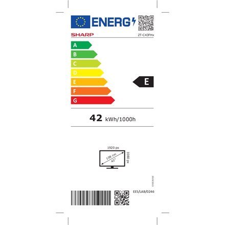 Sharp | 43FH2EA | 43" (108cm) | Smart TV | Android TV | FHD | Czarny