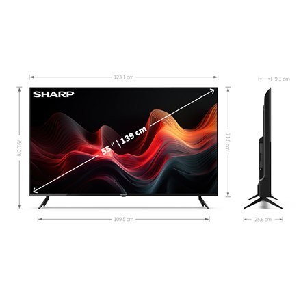 Sharp 55GL4060E | 55 | Smart TV | 4k Ultra HD | Czarny