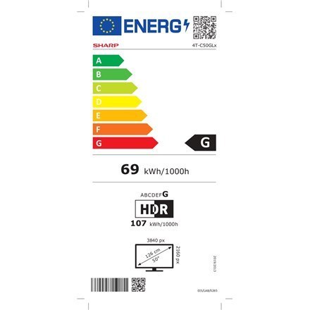 Sharp 55GL4060E | 55 | Smart TV | 4k Ultra HD | Czarny