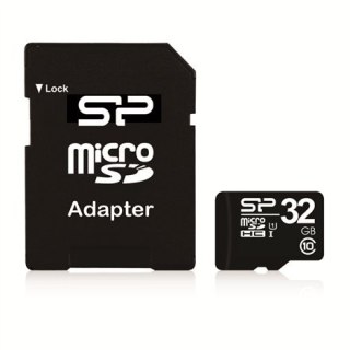 Silicon Power | 32 GB | MicroSDHC | Pamięć flash klasy 10 | Adapter SD