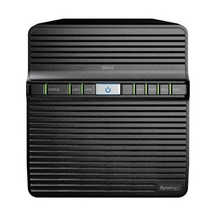 Synology | Magazyn sieciowy Tower NAS DS423 do 4 dysków/SSD | Realtek RTD1619B | Częstotliwość procesora 1,7 GHz | 2 GB DDR4