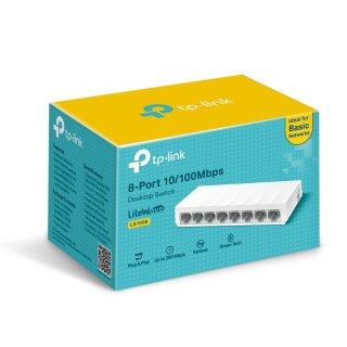 TP-LINK | 8-portowy przełącznik sieciowy 10/100Mb/s do komputerów stacjonarnych | LS1008 | Niezarządzalny | Do komputerów stacjo