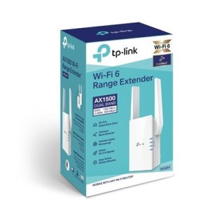 TP-LINK | RE505X | Extender | 802.11ax | 2.4GHz/5GHz | 300+1200 Mbit/s | 10/100/1000 Mbit/s | Porty Ethernet LAN (RJ-45) 1 | MU-