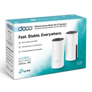 TP-LINK | Whole Home Mesh WiFi System | Deco M4 (2-Pack) | 802.11ac | 300+867 Mbit/s | 10/100/1000 Mbit/s | Ethernet LAN (RJ-45)