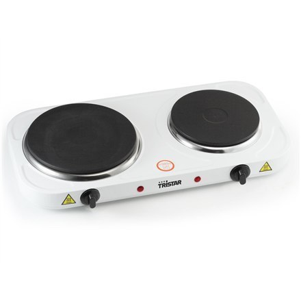 Tristar | Free standing table hob | KP-6245 | Number of burners/cooking zones 2 | Rotary | White | Electric