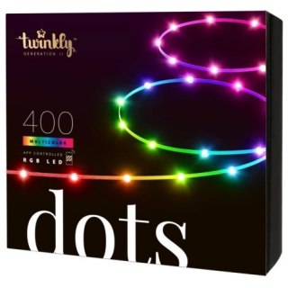 Twinkly|Dots Smart LED Lights 400 RGB (Multicolor), 20m, przezroczysty przewód|RGB - 16M+ kolorów