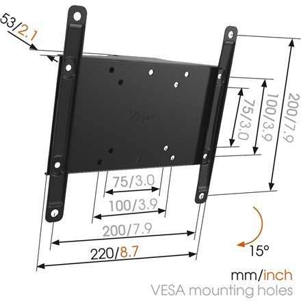 Uchwyt ścienny Vogels MA2010-A1 Tilt | Tilt | 26-40" | Maksymalne obciążenie 30 kg | Czarny