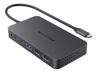 Uniwersalna Stacja Dokująca HyperDrive USB-C 7-w-1 z podwójnym HDMI dla M1/M2 MBAir/Pro | Ilość portów HDMI: 2