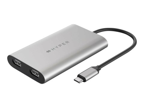 Uniwersalny adapter USB-C do podwójnego HDMI z przepustowością mocy 100W PD | USB-C do HDMI | Adapter