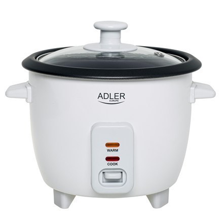 Urządzenie do gotowania ryżu Adler | AD 6418 | 300 W | 0,6 L | Liczba programów 2 | Biały