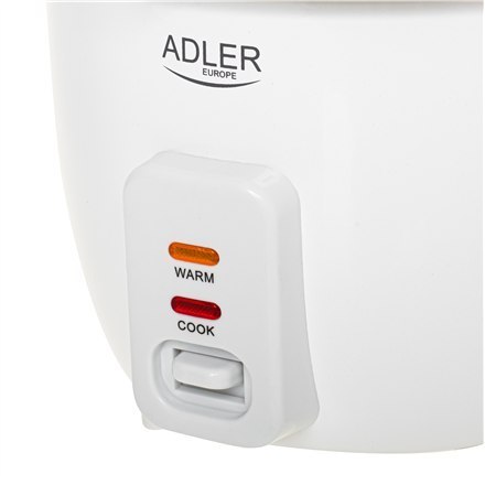 Urządzenie do gotowania ryżu Adler | AD 6418 | 300 W | 0,6 L | Liczba programów 2 | Biały