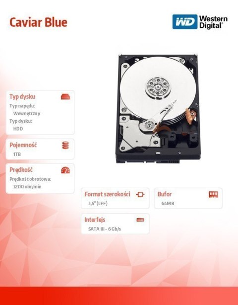 Western Digital | Caviar Blue | 7200 RPM | 1000 GB | 64 MB