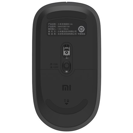 Xiaomi | Bezprzewodowa mysz Lite | Optyczna mysz | USB Typ A | Szara/Czarna