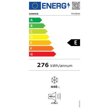 Zamrażarka Gorenje | FH43EAW | Klasa efektywności energetycznej E | Komoda | Wolnostojąca | Wysokość 85,8 cm | Pojemność całkowi