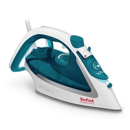 Żelazko parowe TEFAL FV5718 o mocy 2500 W z pojemnikiem na wodę o pojemności 270 ml. Ciągła produkcja pary wynosi 45 g/min, a do