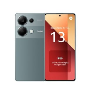 Xiaomi Redmi Note 13 Pro w kolorze Leśna Zieleń obudowa 6.67" AMOLED, 1080 x 2400 pikseli, procesor Mediatek, 8 GB RAM, 256 GB p