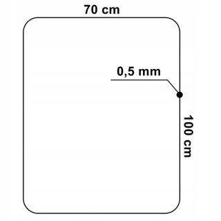 Mata ochronna pod fotel 100x70 cm 0,5 mm czarna