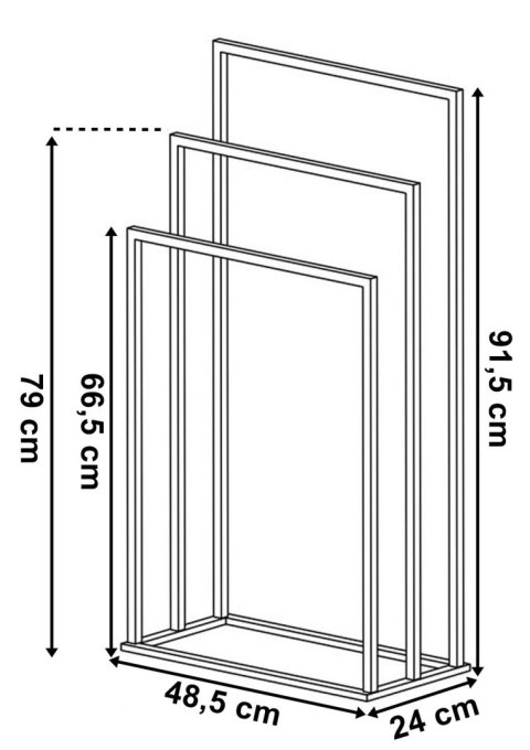 Stojak wieszak na ręczniki 3 ramiona Tire chromowany