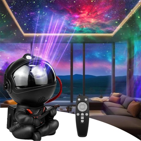 Lampa nocna projektor UNIVERSE astronauta czarny