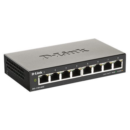 D-Link | Smart Gigabit Ethernet Switch | DGS-1100-08V2 | Zarządzany | Desktop | Ilość portów 1 Gbps (RJ-45) | Ilość portów SFP |