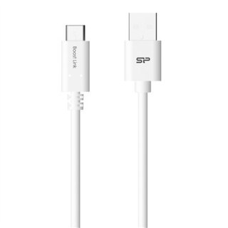 Kabel Silicon Power | USB-C | Męski | 4-pinowy mini-USB typu A | Męski | Biały | 24-pinowy USB-C | 1 m