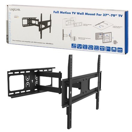 Logilink BP0028 TV Wall mount, 37"-70", tilt +10°-20°,swievel +-90°, 475mm Logilink | Wall Mount | 37-70 " | Maximum weight (cap