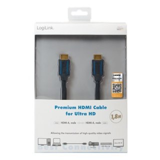 Logilink | Męski | 19 pin HDMI typ A | Męski | 19 pin HDMI typ A | 3 m | Czarny