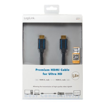 Logilink | Męski | 19 pin HDMI typ A | Męski | 19 pin HDMI typ A | 3 m | Czarny