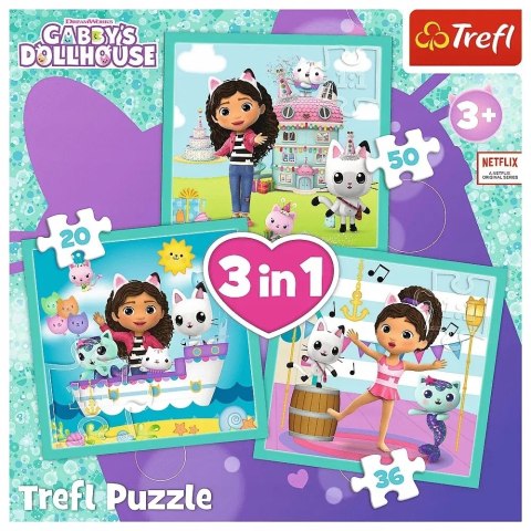 KOCI DOMEK GABI PUZZLE 3W1 3+ TREFL 34871