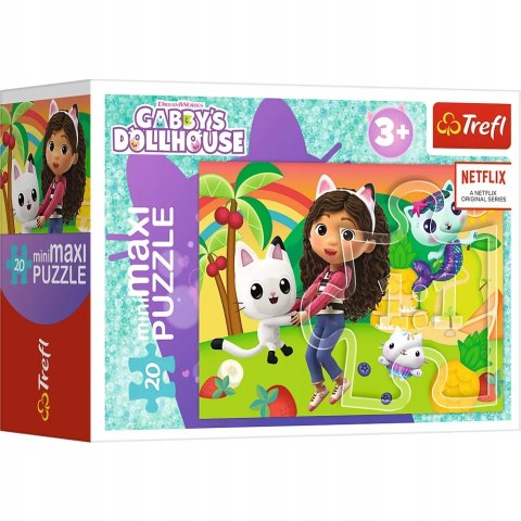 Puzzle 20 MiniMaxi Koci Domek Gabi 20 elementów 3+ Trefl 21158