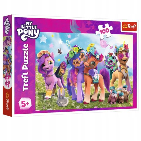 Puzzle My Little Pony 100 elementów Zabawne Kucyki Trefl 16463