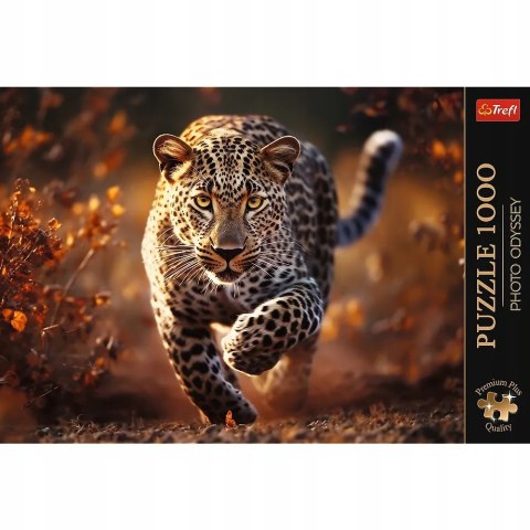 Puzzle Photo Odyssey: Dziki Leopard 1000 elementów Trefl premium plus 10818