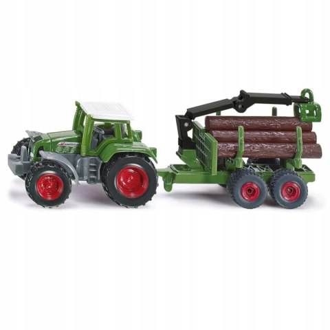 Siku Farmer Traktor z leśną przyczepą metal model S1645