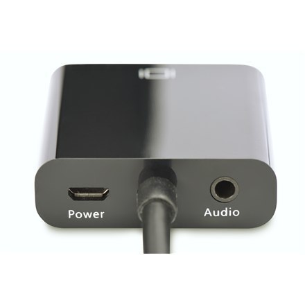 Adapter audio/wideo Digitus | 15-pinowy HD D-Sub (HD-15) | Mini-phone 3,5 mm | Żeński | 19-pinowy HDMI Typ A | Męski | Czarny