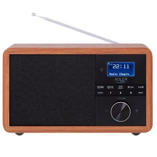 Adler | AD 1184 | Radio DAB+ Bluetooth | Czarny/brązowy | Funkcja alarmu