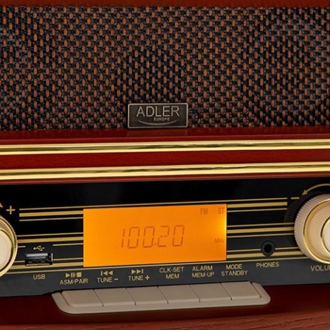 Adler | AD 1187 | Retro Radio | AUX in | Drewniane | Funkcja alarmu