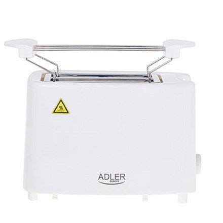 Adler | AD 3223 | Toster | Moc 750 W | Liczba gniazd 2 | Materiał obudowy Plastik | Biały