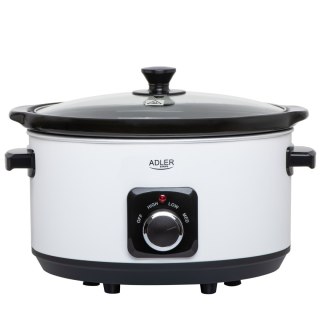 Adler AD 6413r Slow cooker, 5.8L, White Adler