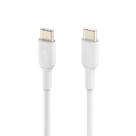 Belkin | Kabel USB-C | Męski | 24-pinowy USB-C | Męski | Biały | 24-pinowy USB-C | 2 m