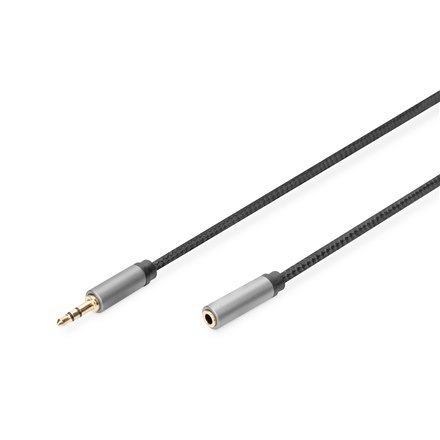 Digitus | Kabel audio | Męski | Mini-phone stereo 3,5 mm | Mini-phone stereo 3,5 mm | Czarny | 1,8 m