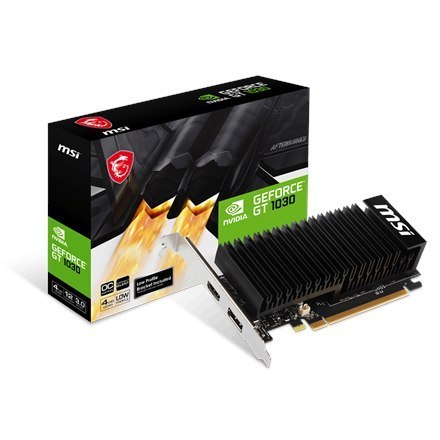 GeForce GT 1030 4GHD4 LP OC | NVIDIA | 4 GB | GeForce GT 1030 | DDR4 | Porty HDMI w ilości 1 | PCI Express 3.0 x16 (wykorzystuje