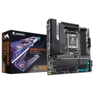 Gigabyte | B650M AORUS ELITE AX 1.0 M/B | Rodzina procesorów AMD | Gniazdo procesora AM5 | DDR5 DIMM | Gniazda pamięci 4 | Obsłu