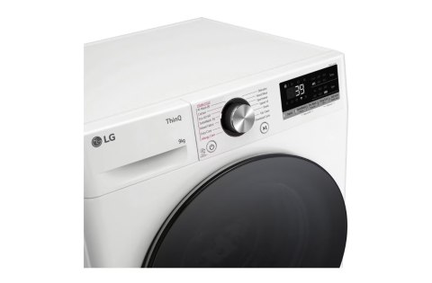 LG | F2WR709S2W | Pralka 9 kg 1200 obr/min 47.5 cm | Klasa energetyczna A-10% | Przednie ładowanie | Funkcja pary | Bezpośredni