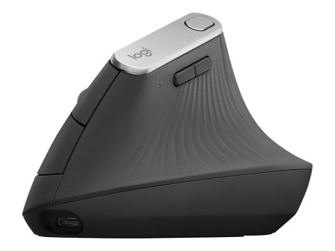 Logitech | Ergonomiczna mysz | MX VERTICAL | Bezprzewodowa | USB, Bluetooth | Grafitowa