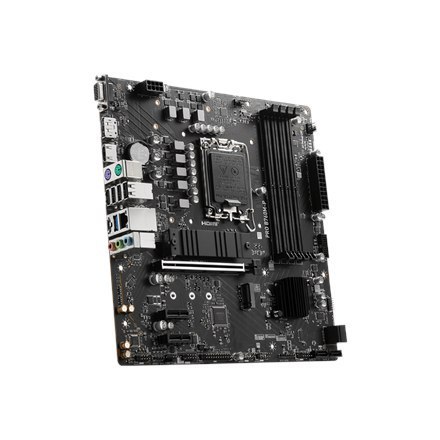 MSI | PRO B760M-P | Rodzina procesorów Intel | Gniazdo procesora LGA1700 | DDR5 DIMM | Gniazda pamięci 4 | Obsługiwane interfejs