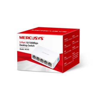 Mercusys | Switch | MS105 | Niezarządzany | Desktop | Ilość portów 10/100 Mbps (RJ-45) 5 | Ilość portów 1 Gbps (RJ-45) | Ilość p